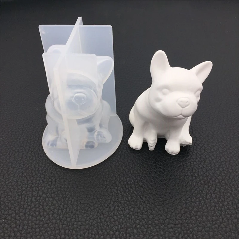 

Handmade 3D French Bulldog Gypsum Table Decorative Silicone Mold, Random