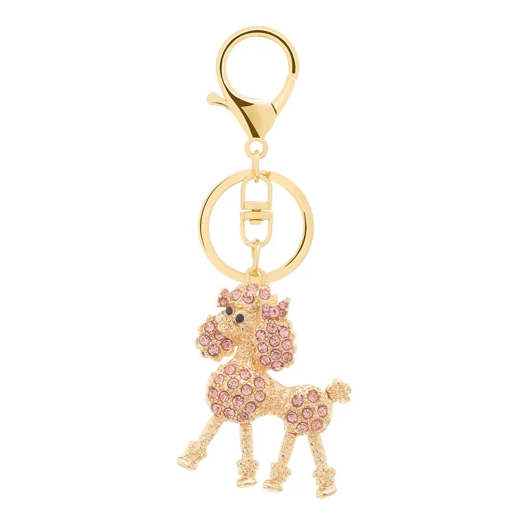 

Factory new product crazy DIY Diamond Creative Dog Keychain cheap europe style key chains