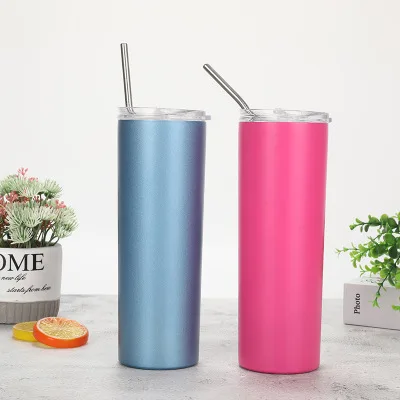 

Wholesale 20oz Custom Logo Stainless Steel Tumbler, Double Wall Vacuum Insulated Tumbler Cup with Lid and Straw, As picture