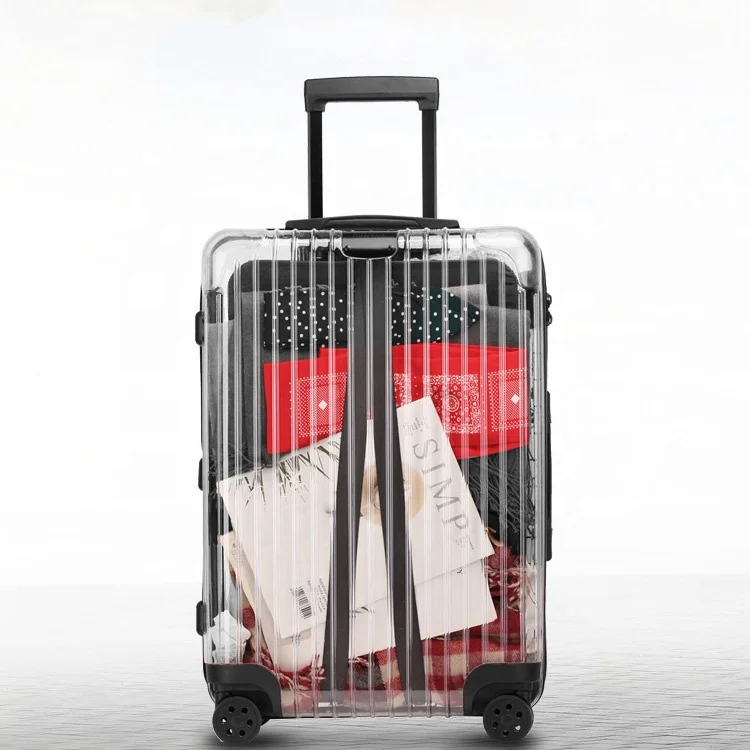 

Wholesale Custom High Quality PC Smart Cool Clear Travel Luggage Fashion Transparent Trolley Bags Luggage Suitcase