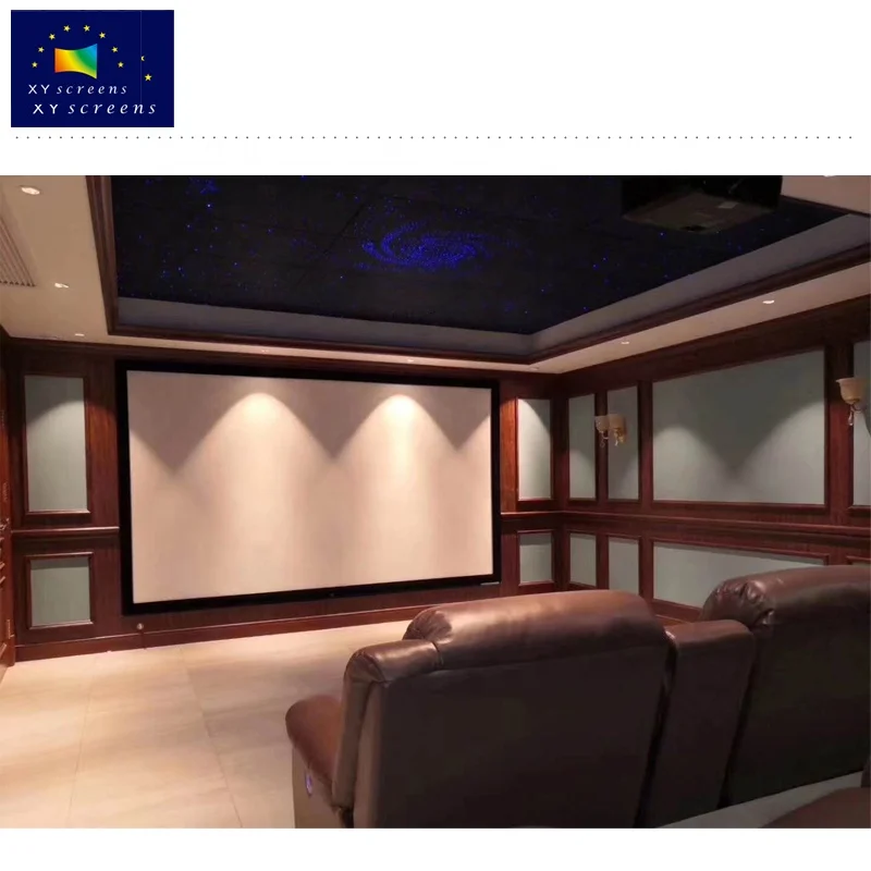 

120 inch fixed frame screen 8k Sound Transparence Projector Screen /Perforated Projection Screen Fabric, White