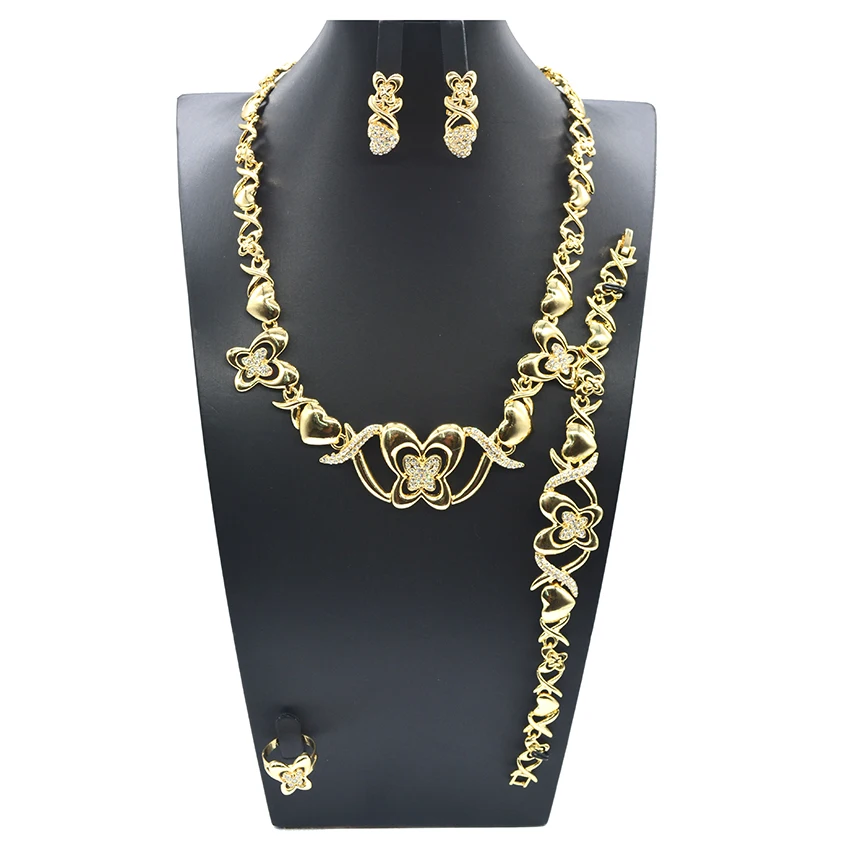 

2020 fashion gold-plated 18K color xoxoxo girls Jewelry Set