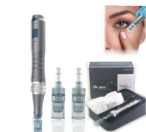 

Ultima M8 Electric Derma Auto Pen with Speed Digital Display Dermapen with 2pcs Cartridges, Gray