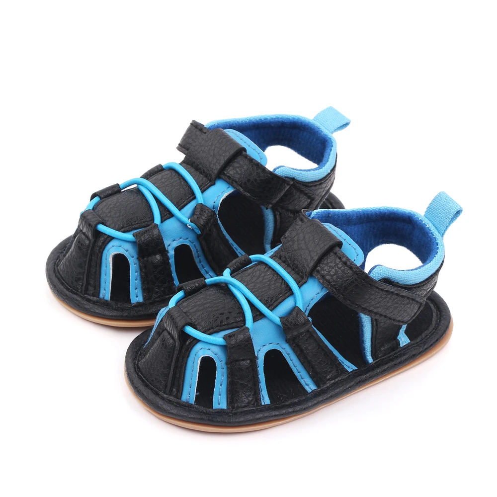 

Baby summer sandals 0-1 year fashion boys breathable sandals soft sole newborn toddler shoes, Red/blue/beige