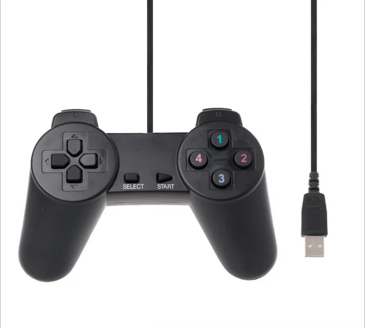 

USB single gamepad PC PS1 joystick - less gamepad, Black