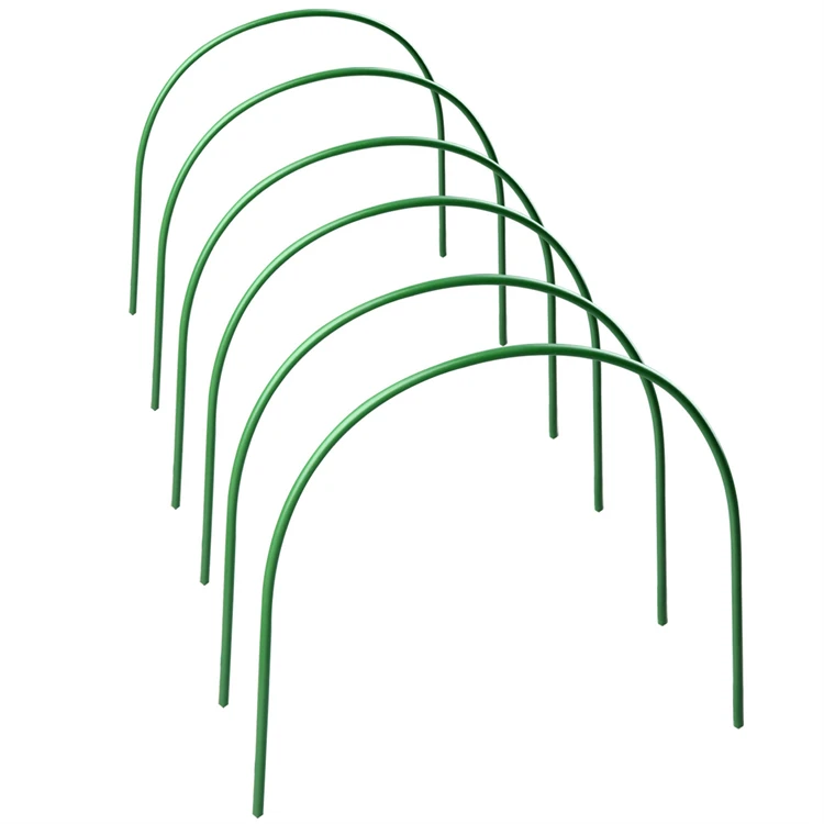 

Coated steel garden stake greenhouse hoops grow tunnel for plant growing support 16mm/11mm/8mm diameter, Green