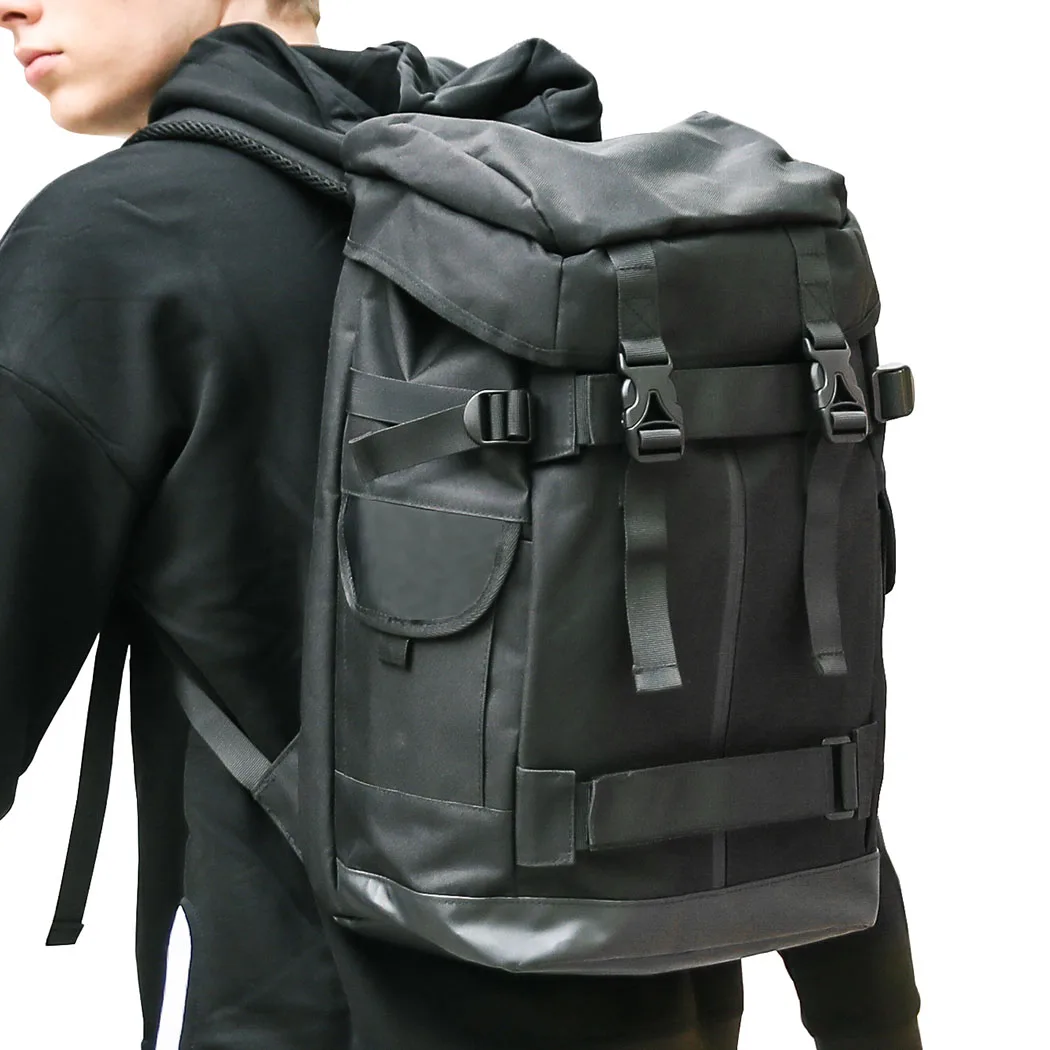 

Wholesale Custom Mens Teenager Harness Travelling Rucksack Outdoor Fashion Bagpack, Black