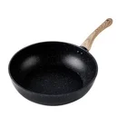 Aluminum Forged Fry Pan 28CM Aluminum Nonstick Frying Pan With Bakelite Handles Wooden Coating