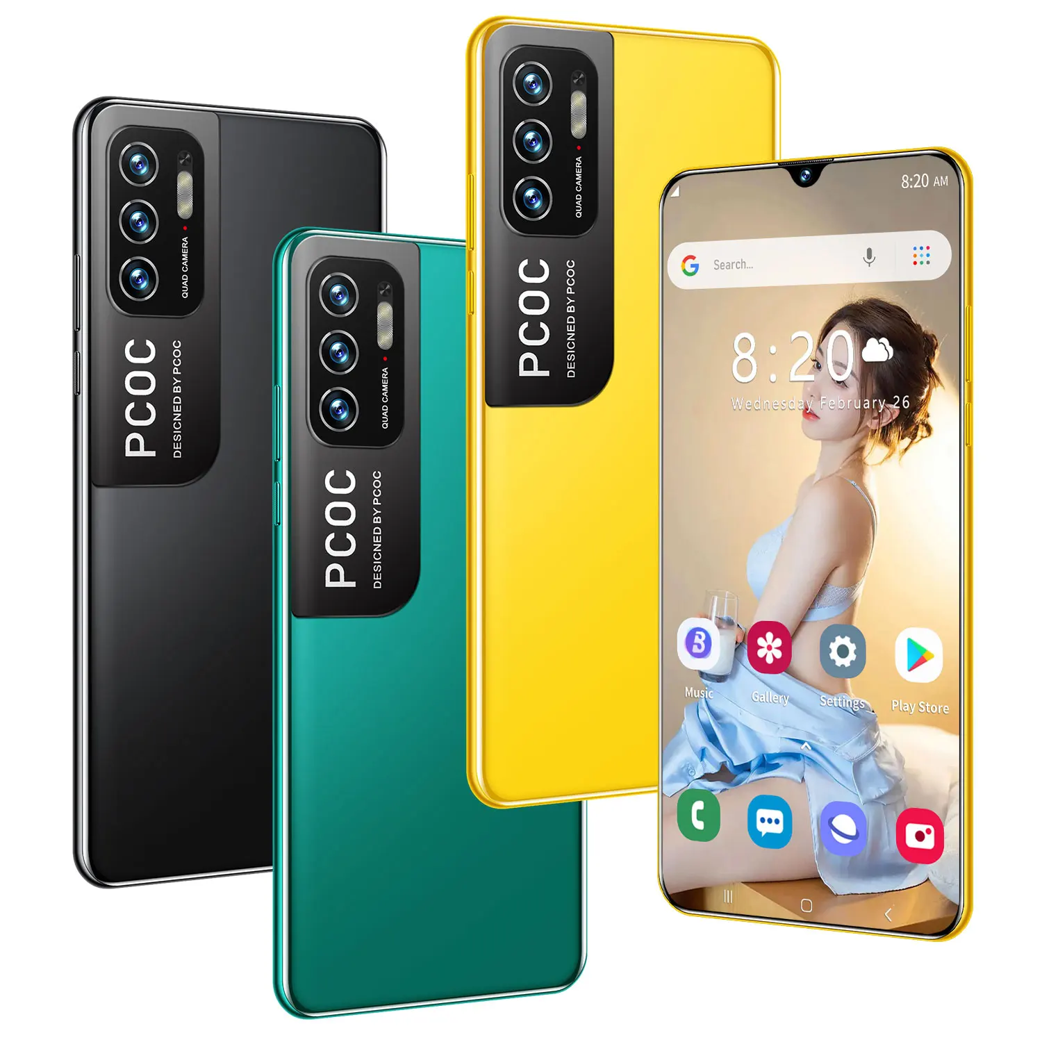 

PCOC M3 Pro mobile phone Android 11 global version Xiami10 core chip processor 6.7 inches,12gb+512gb