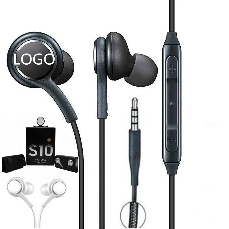 

for AKG 3.5mm Earphone Earbuds for samsung Microphone Wire Headset original cheap headphones Galaxy Note10 S10 S9 S8 S6 S7, White/black