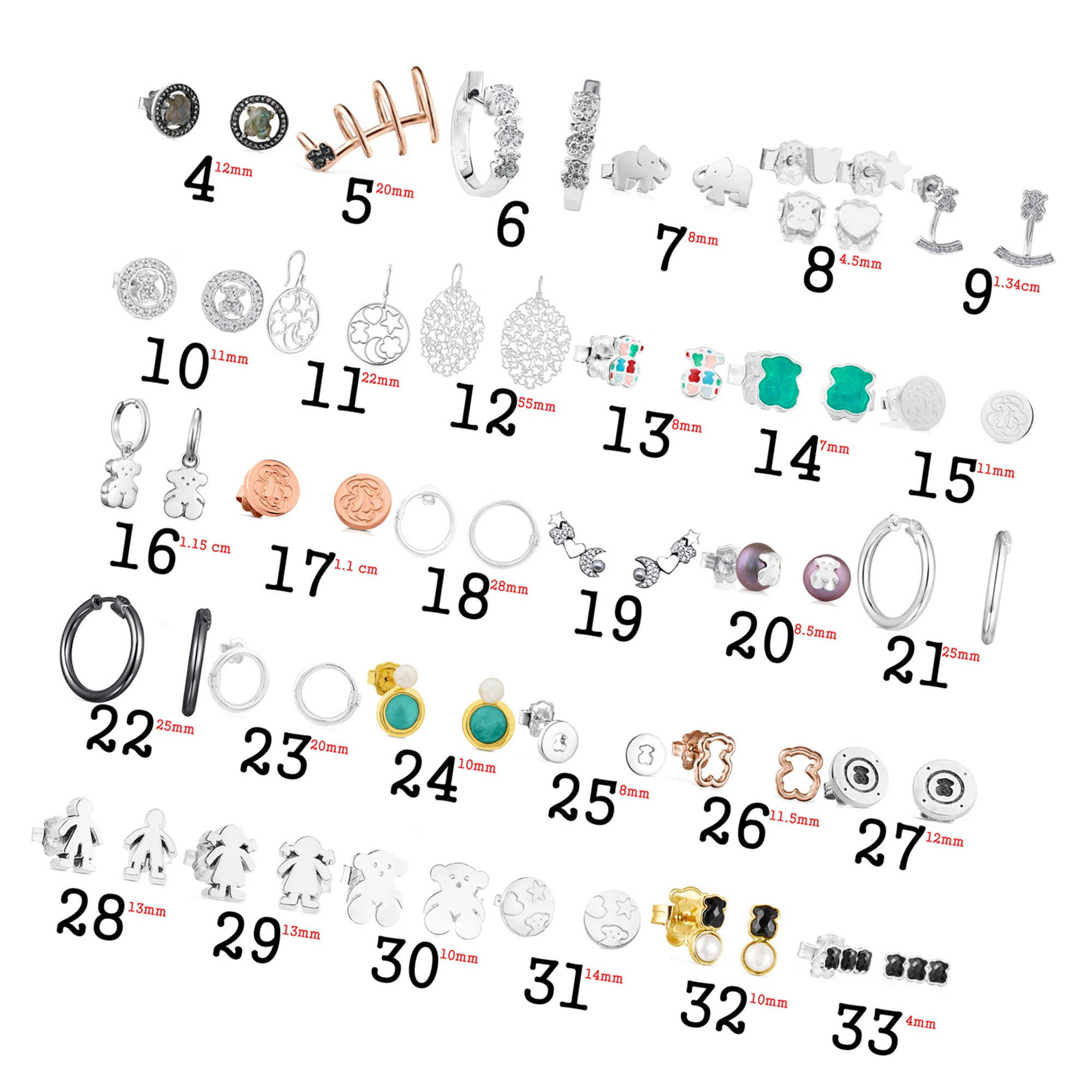 

2021 Fahmi S925 sterling silver fashion classic earrings ladies custom zircon party elegant sweet high-end original jewelry gift