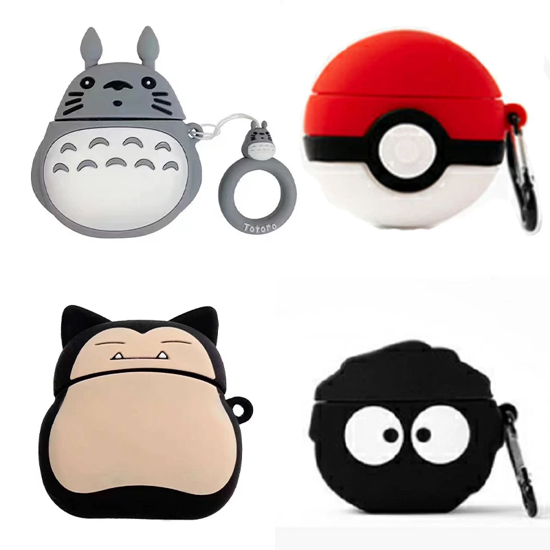 

BOORUI silicone earphone cover for huawei freebuds pro case cute totoro with key ring protect sleeve for huawei freebuds 3, 14 different styles