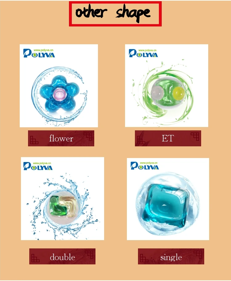 Polyva liquid color laundry detergent washing capsules soft liquid laundry detergent water soluble pods