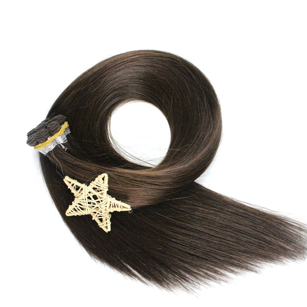 

High Quality Hand Tied Weft human hair extensions blonde 613 wig hot sale wig human hair straight wholesale human hair extension, Blond,deep brown