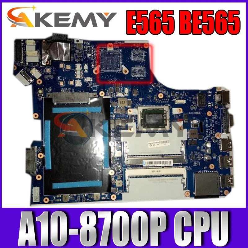 

Akemy FRU 01AW122 BE565 NM-A631 laptop motherboard For ThinkPad E565 A10-8700P CPU GM Main board full tested