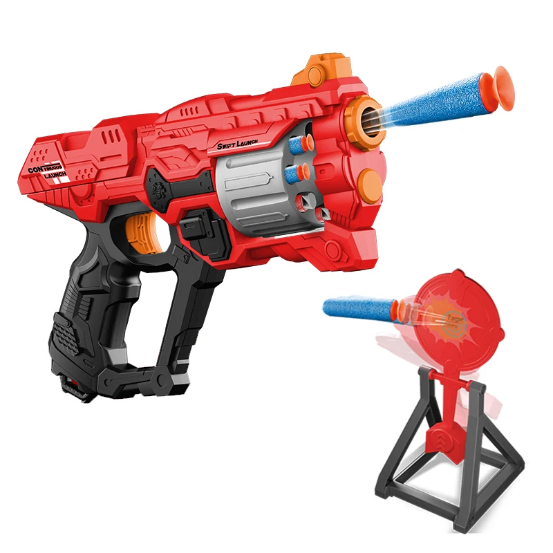 30.5cm 8 Running Shots Manual Soft Bullet Gun Toy Long Shooting Range