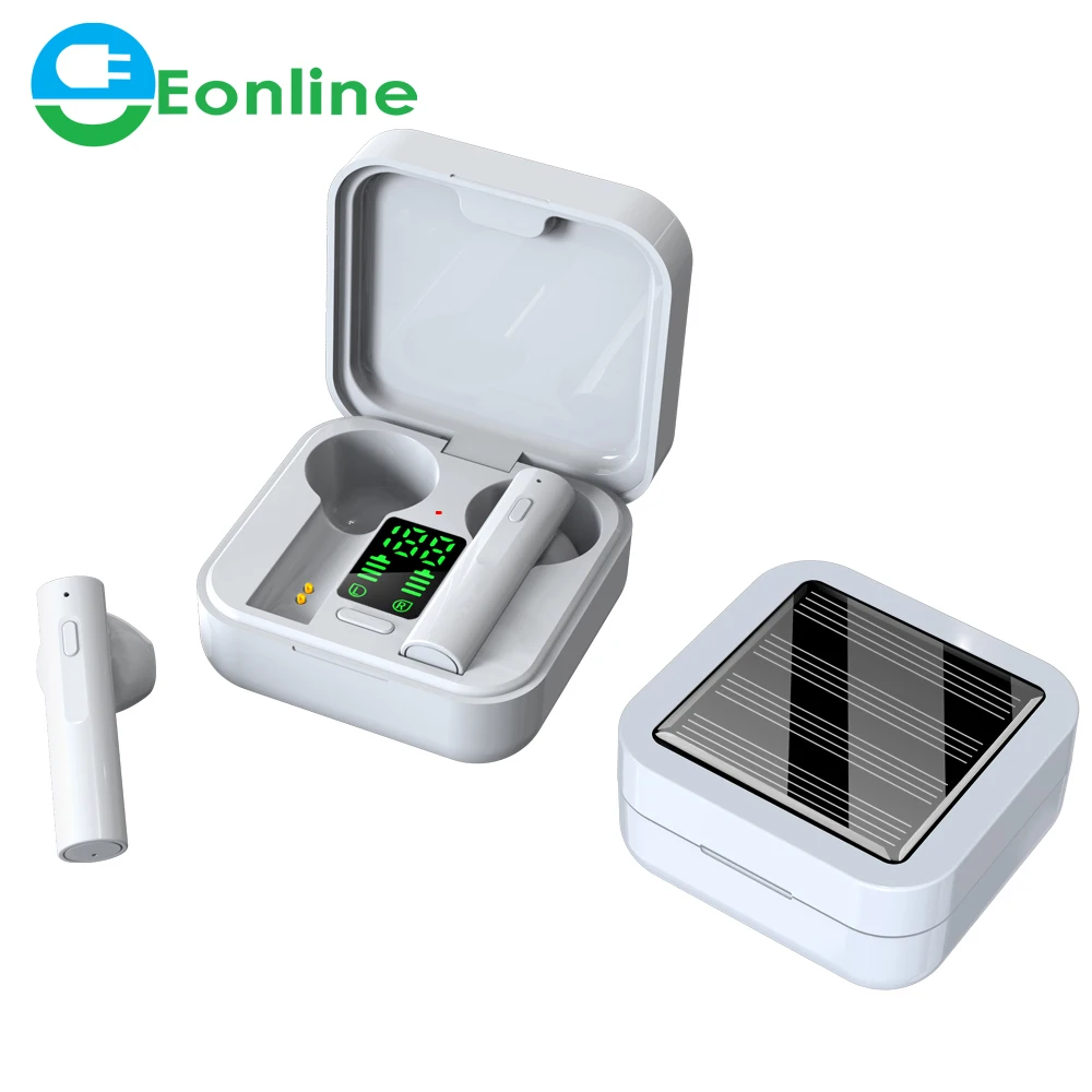 

Eonline AIR6 PLUS earphone Solar Charging TWS wireless headphone LED display mini Ear buds wireless 5.0 headset cell phones