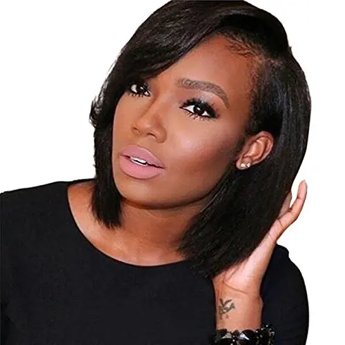 

LINDAL Short Bob Human Hair 13x6 Lace Front Bob Wig Brazilian Virgin Glueless Hair Wigs with Baby Hair for Black Women