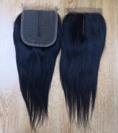 

Lace Closure Straight Hair Remy Brazilian Natural Color Hair Raw Virgin 100% Human Hair 4x4 Lace Closure Weaving Machine