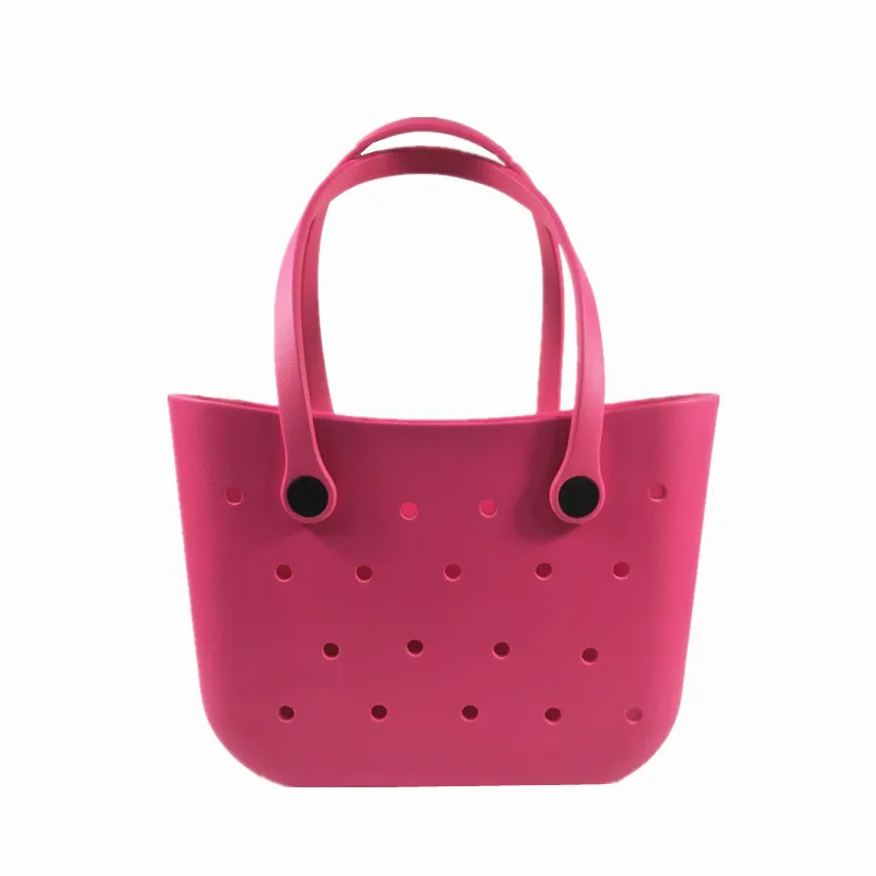 

wholesale EVA beach bag silicone EVA custom Women tote bag Solid Hollow Out waterproof Beach Tote bags custom, Customizable