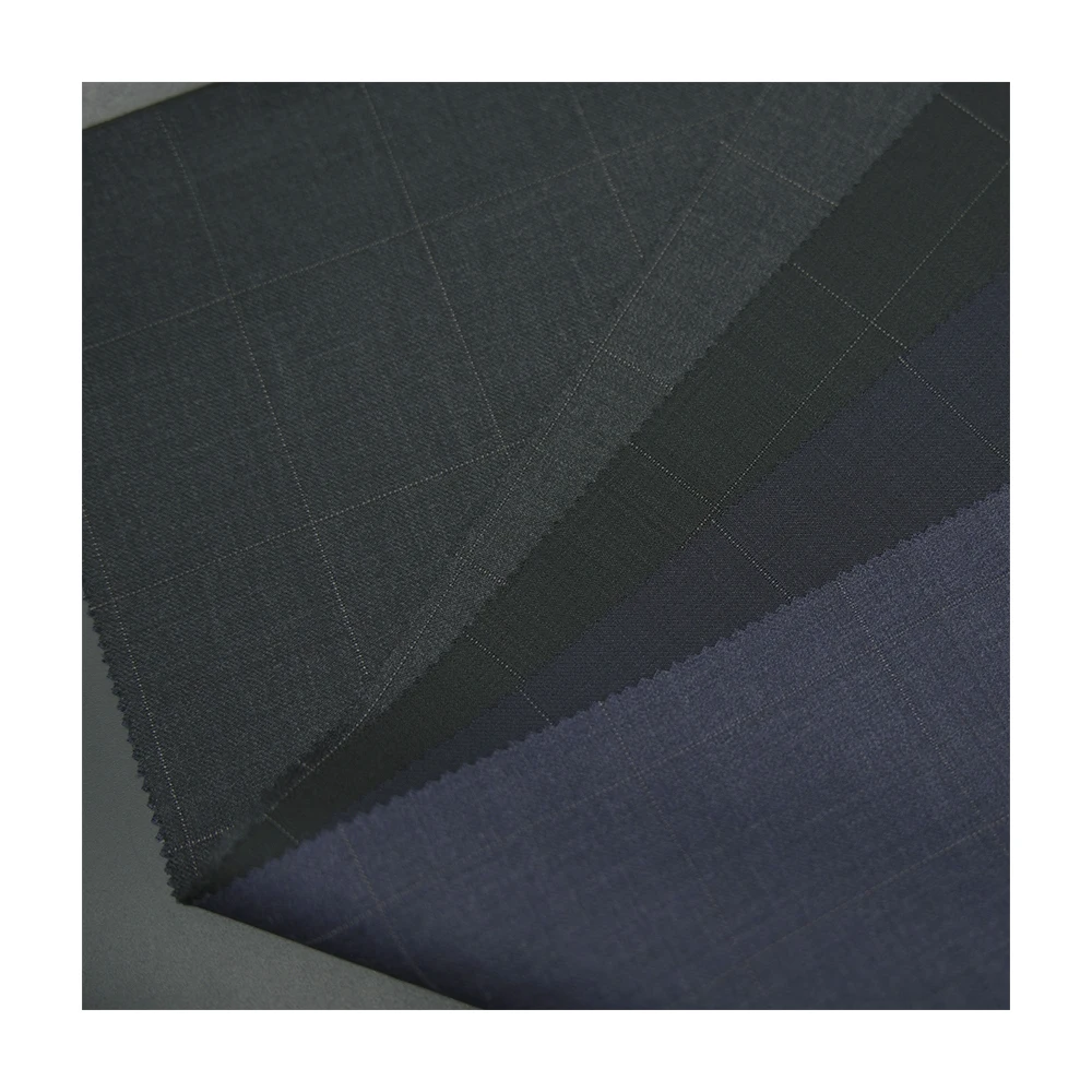 Classic and Breathable 70%W 30%P Worsted Wool/Polyester Fabric Italian Suiting Fabric for Men's Suit Garment Uniform