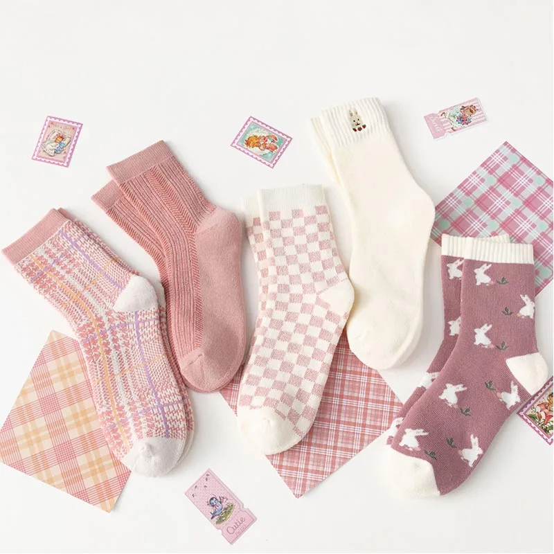 

Fashion wholesale cute teen girls thick winter socks cotton terry mid snow socks for women