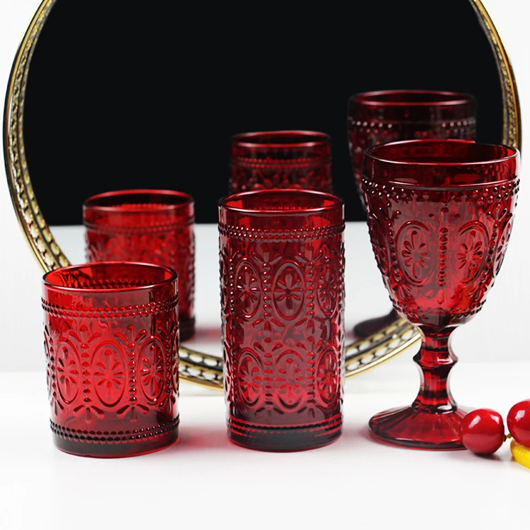 

colored wine glasses wholesale colored goblet glassware christmas red color wine glass cheap glass goblet wine glasses