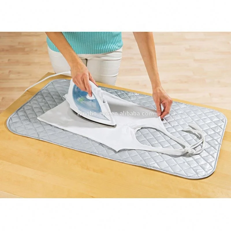 

Cotton Polyester Portable Ironing Board Cover / Iron Ironing Mat Pad / Heat Resistant Mat, Silver