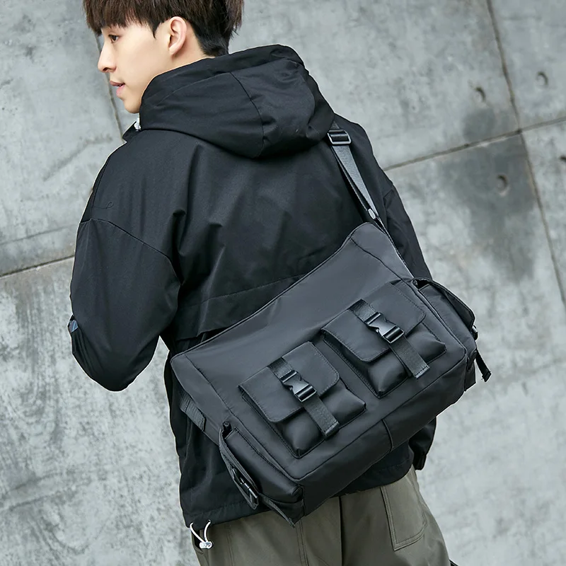 

Waterproof large capacity school leisure cross-body bag, adjustable shoulder strap, cycling cross-body bag