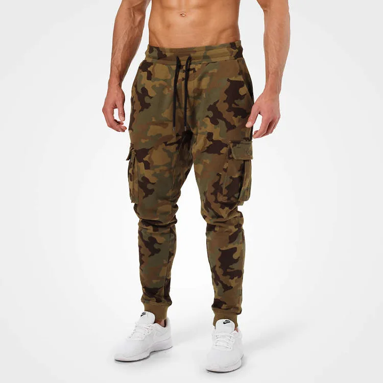 

Hot Sale Mens Camouflage Stretch Running Gym Long Cargo Pants Men's Trousers