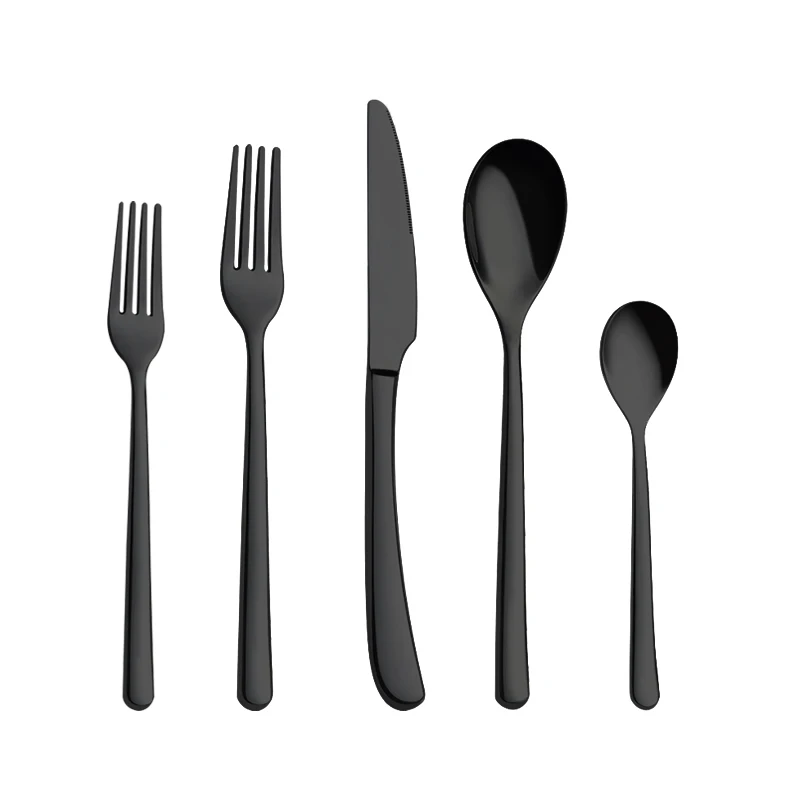 

Spot restaurant hotel wedding tableware teaspoon fork knife spoon gold flatware sets stainless steel cutlery set, Silver,black,rose gold,gold