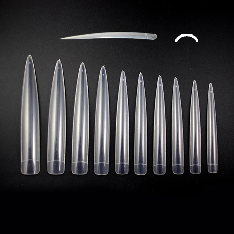 TSZS Wholesale ABS Acrylic Nails Extra Long Sharp Stiletto Nail Tips False Pointed Nail Art Display Tips For Nail Salon