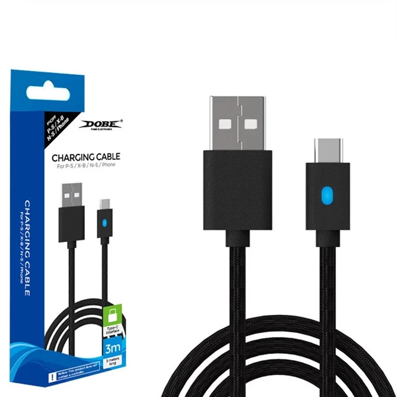 

Wholesale DOBE 3M Type C Transmission Power Line ps5 controller charging cable usb cord cabel for dualsense wireless controller