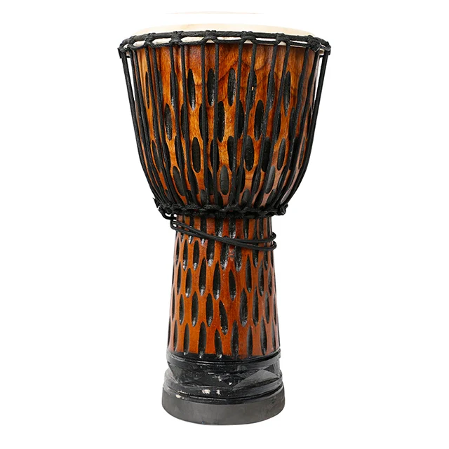 

10'' Wooden Leather Djembe African Drum(Colored Painting)