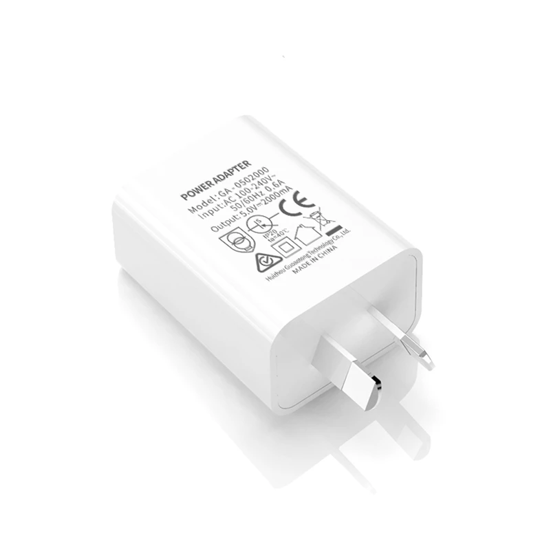 

CE FCC SAA Approval Original Fast Adaptive Uk/au/us/eu Plug Travel Usb Wall Charger For Wireless Charger Facial Massager Cleaner, White /black