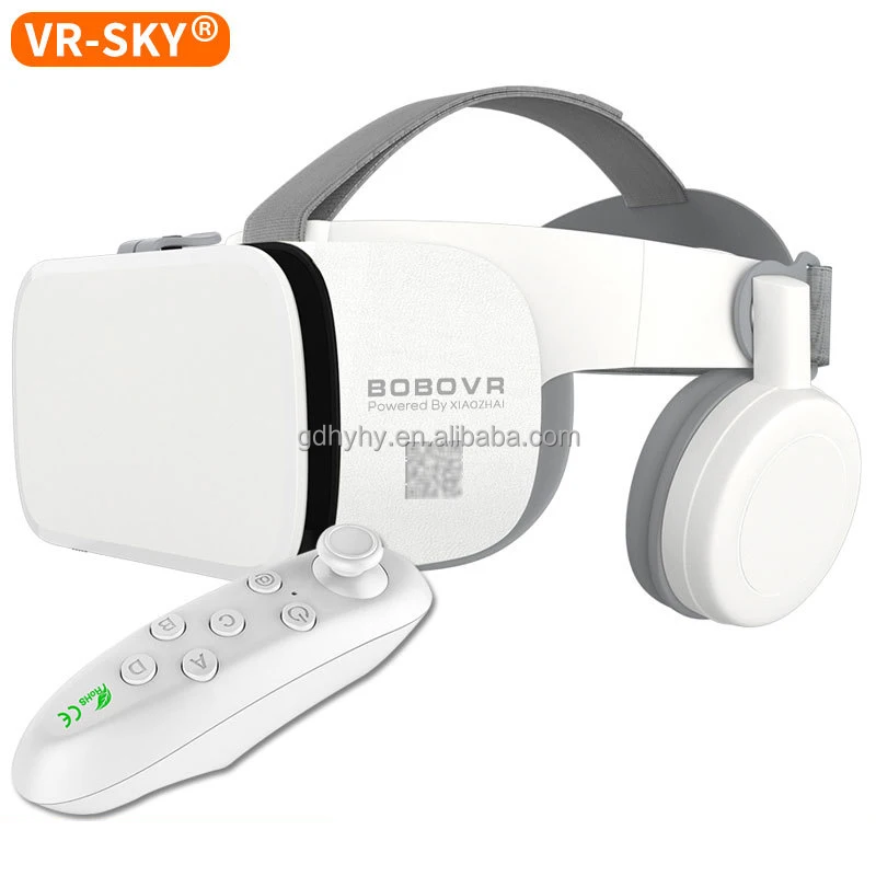 

Bobovr Z6 BT Helmet Binoculars 3D Game Glasses Virtual Reality VR Headset for Smart Phone vr 3d Video Game glasses, White