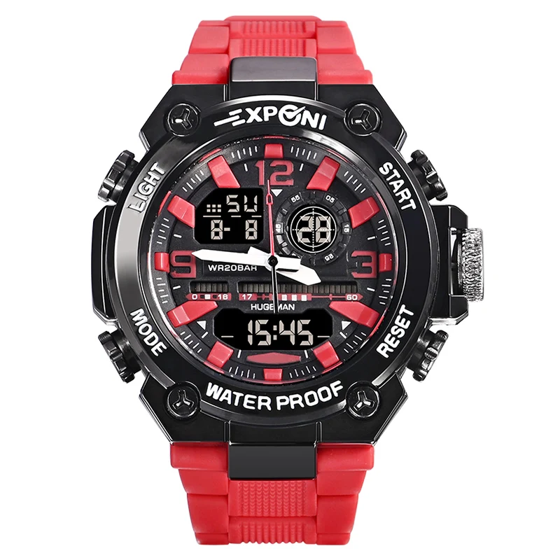 

Hot Selling Analog Multi-function Sports Analog Digital Charm Watch Water Resistant Watch, Picture