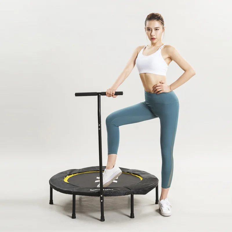 

48" hexagon adult sports fitness trampoline with handrail, Customized color