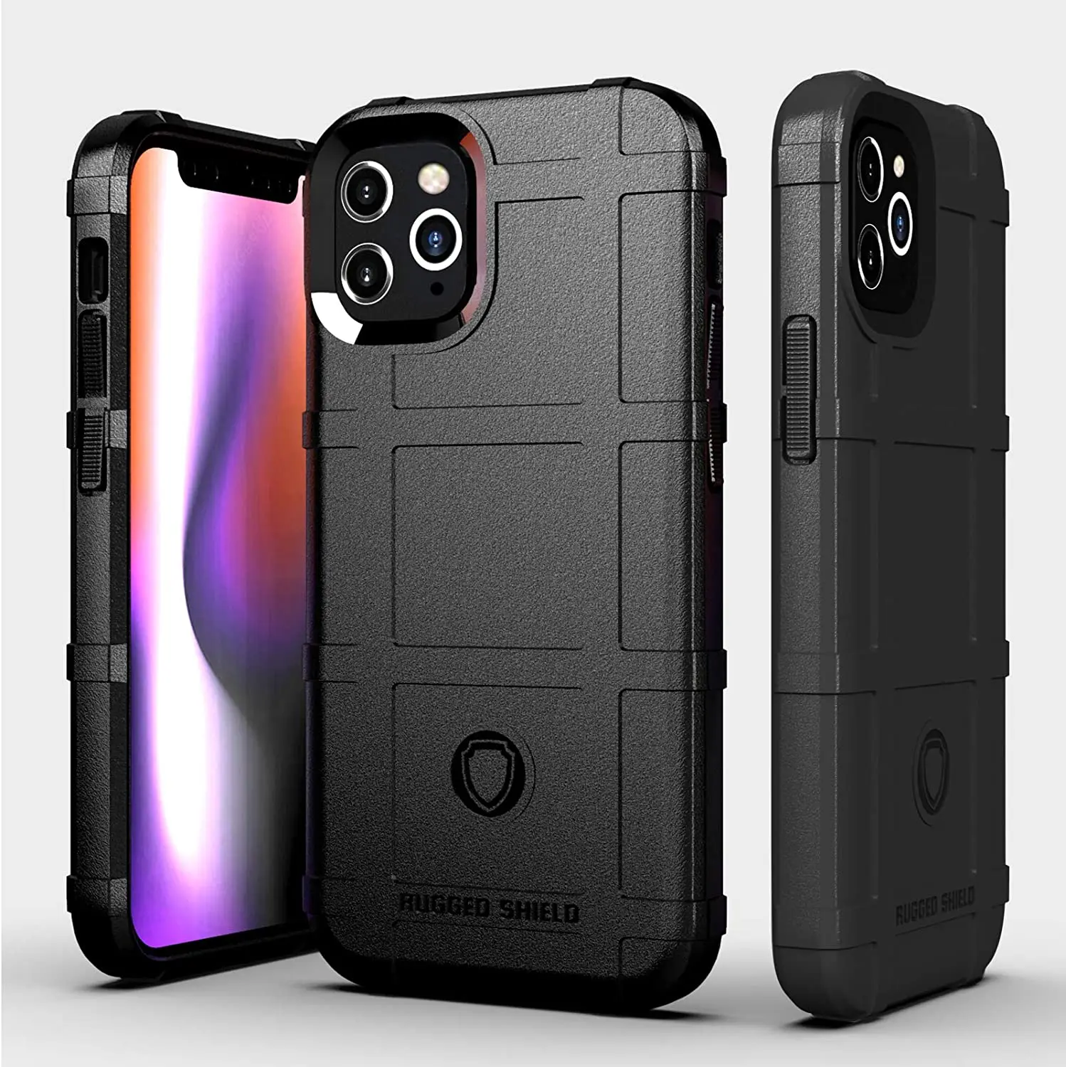 

Rugged shield slim phone case anti fingerprint shockproof military grade tpu bumper phone case for iphone 12 pro, Blue, black, sliver, army green