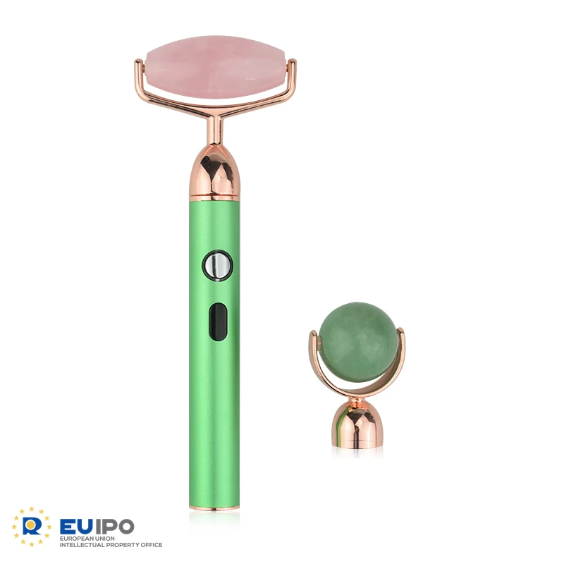 

Trend Beauty Rechargeable Vibrating USB Charging Jade Face Roller, Oplite/green/rose/black/blue/purple ect