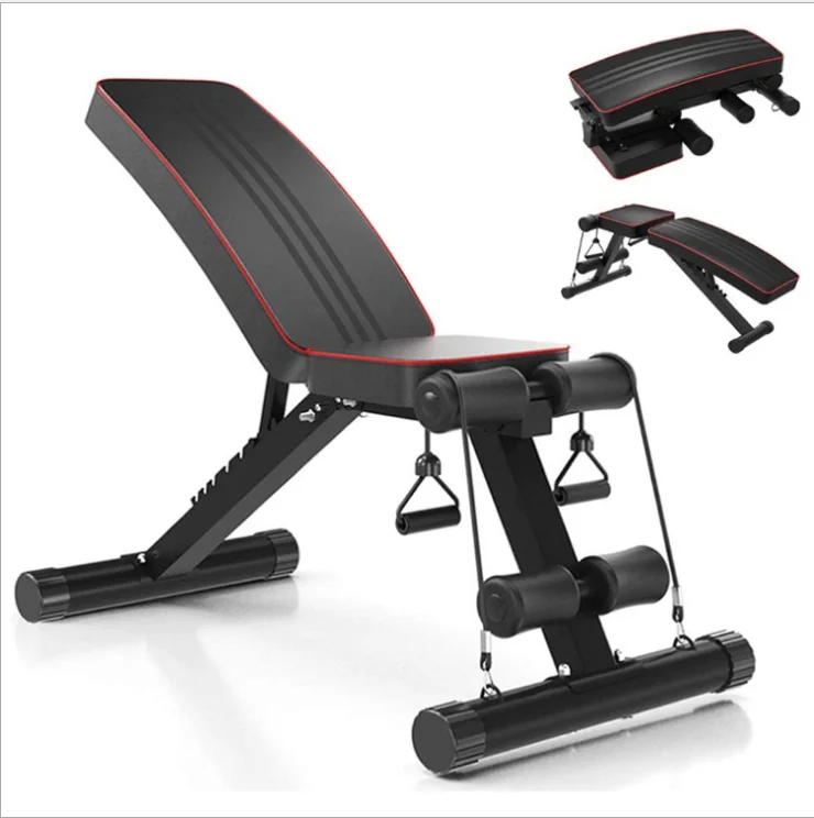 

Foldable workout press bench home gym workout strength training exercise equipment adjustable weight bench