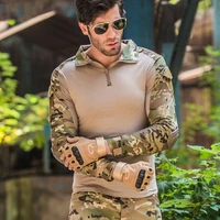 

army Woodland Frog suits Tactical Military Shirts Long and Short Sleeve Slim Fit Camo uniform sets