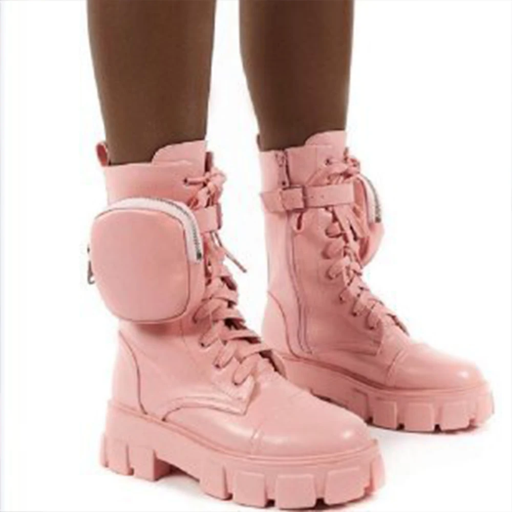 

Superstarer retro pink martin boots platform women's short handsome locomotive shoes boots women wholesale, Black,white,pink,blue