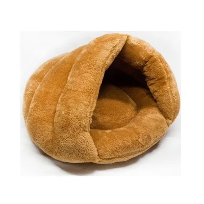 

2021 Wholesale Winter deep sleeping bag round Pet Bed Indoor Kitten House Warm Cats Nest Small Dog Kennel