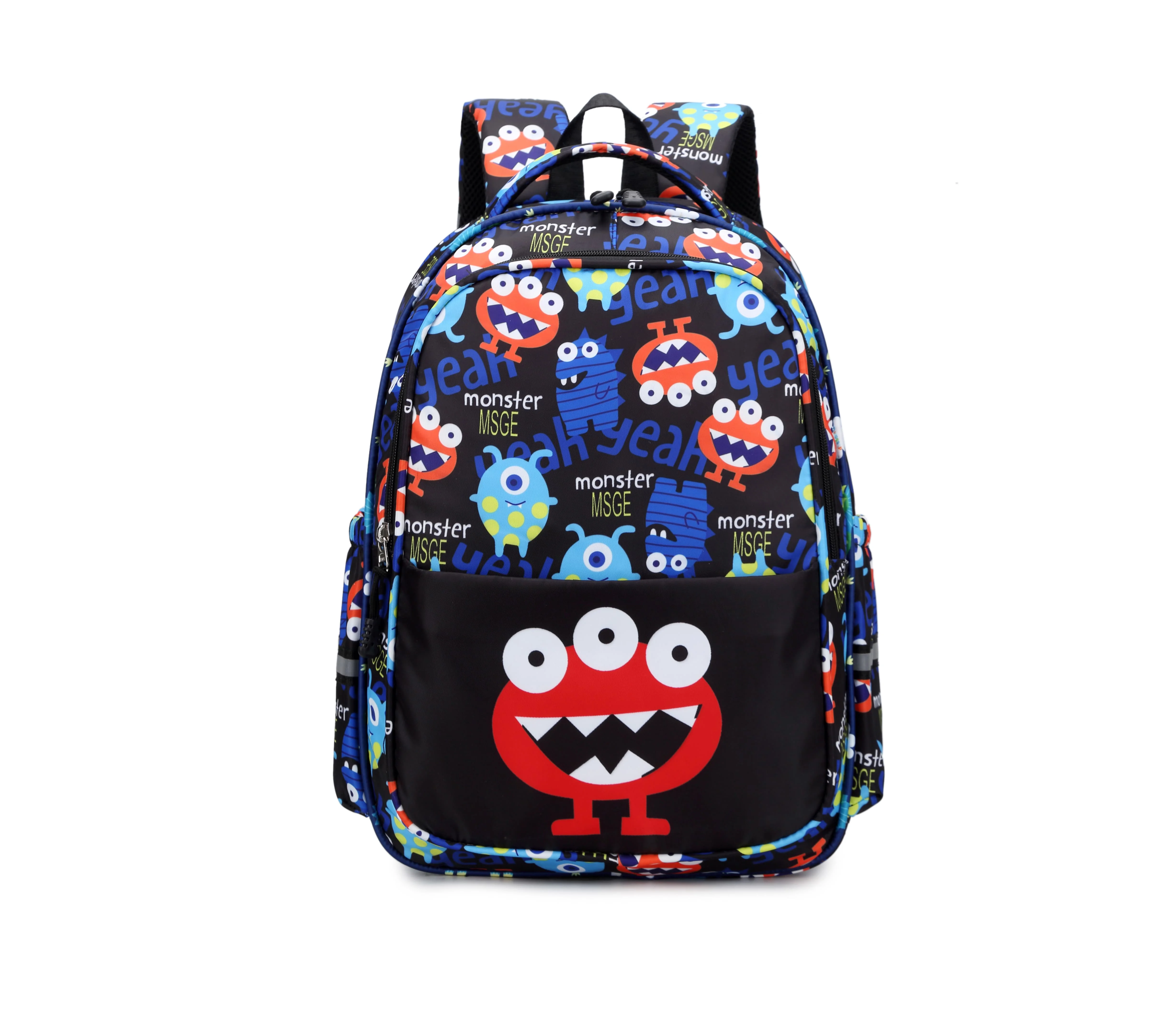 

Custom school school bag Boy cartoon monster schoolbag light weight reduction waterproof backpack, Gradient colours
