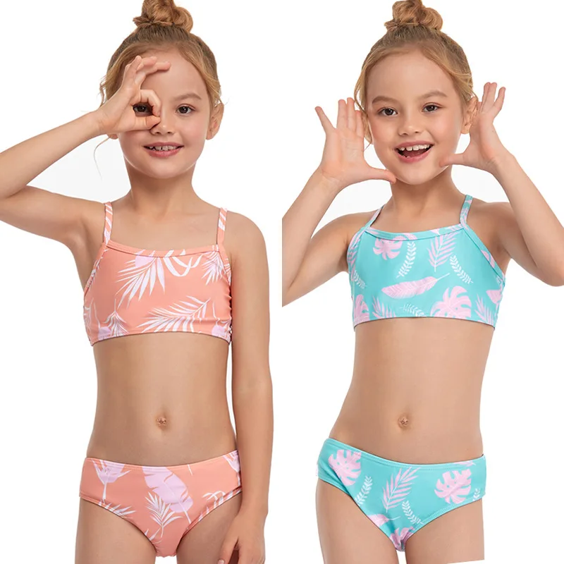 

Custom Kid Swim Wear Baby Swimsuit 2 Piece Children Swimwear Wholesale Fashion Baby Kids Girls Bikini For 2021 Children