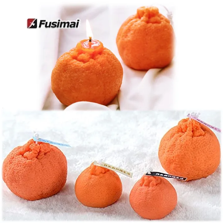 

Fusimai Fruit Mousse Cake Mold Creative 3D Oranges Shape Candle Mould Orange Silicone Molds
