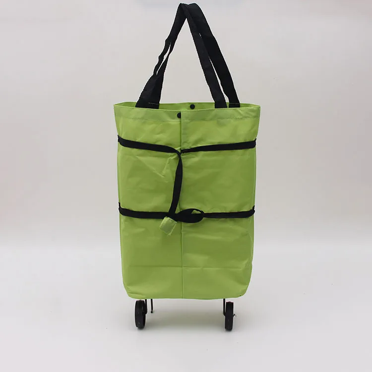 Factory customized folding grocery trolley shopping bags wheels vegetable