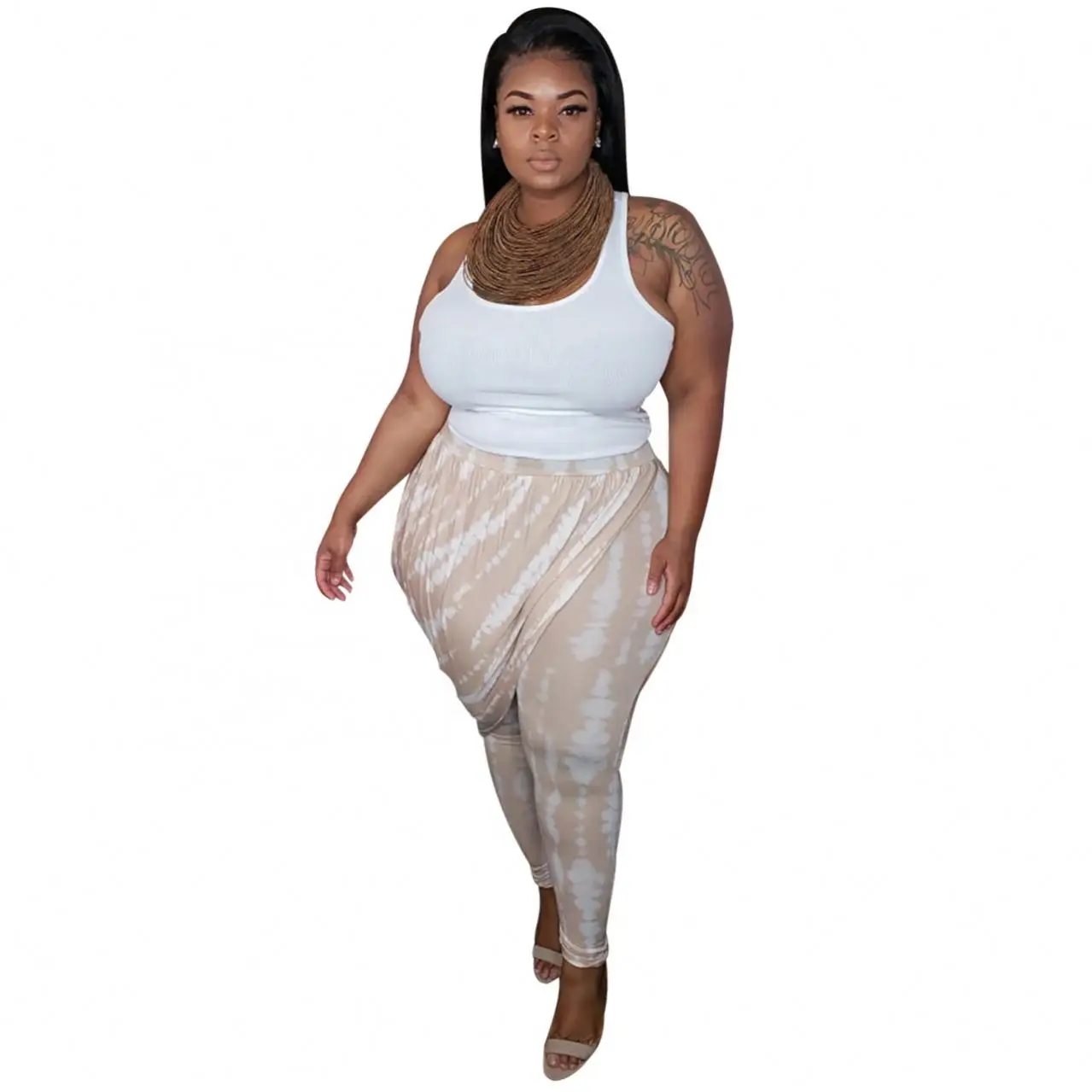 

New design printed plus size pants women fashion women bottoms