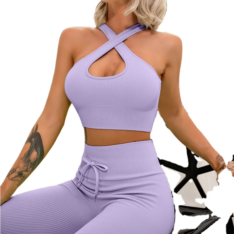 

Wholesale women fitness Seamless Active Wear Yoga Set Yoga Pants and Sports Bra gym fitness sets